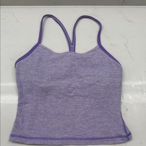 lululemon Lavender Heathered Racerback Tank with Tan Lining